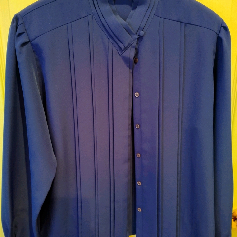 Women's royal blue dress blouse
